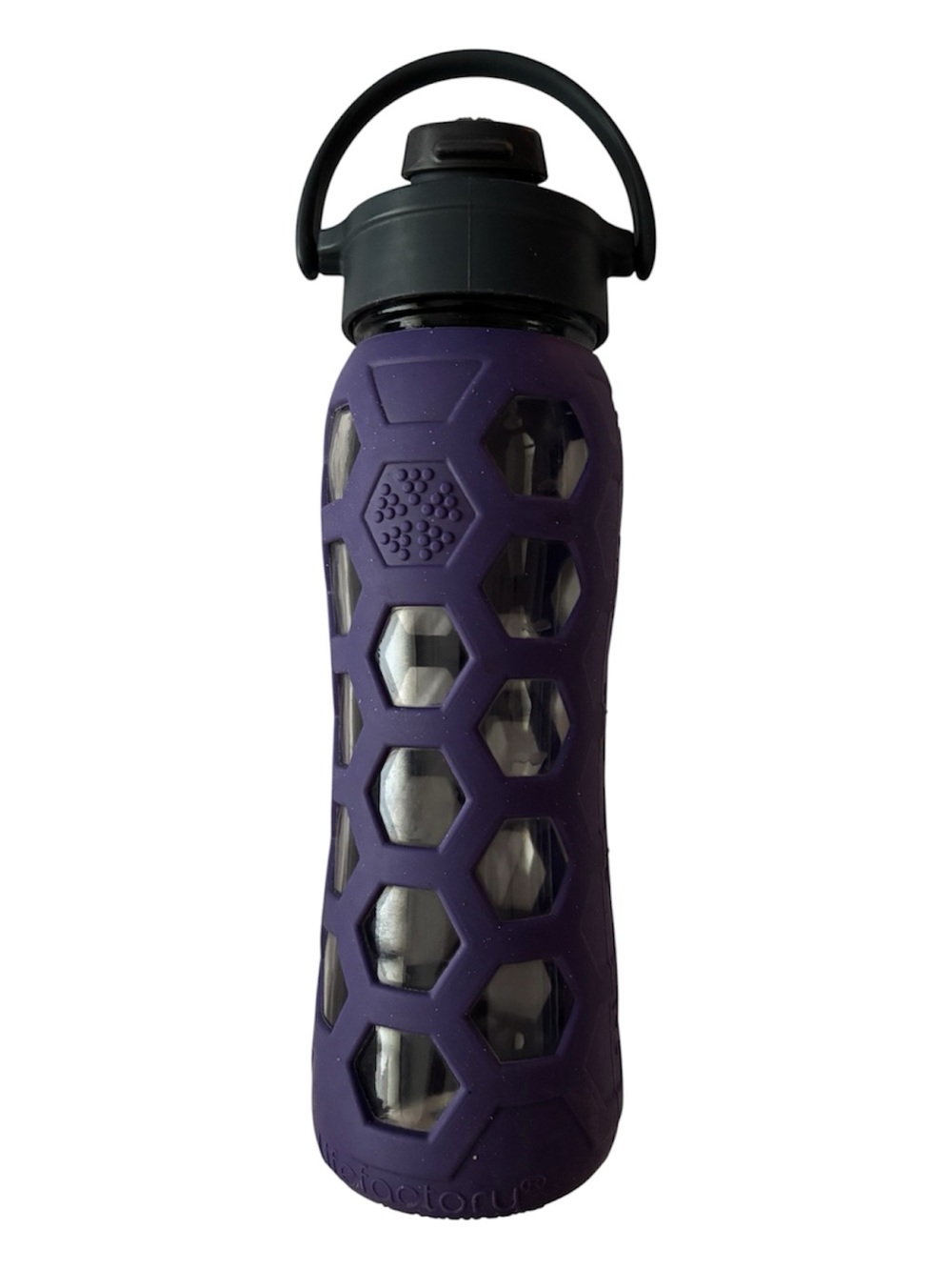 Lifefactory 22-Ounce Glass Water Bottle - Royal Purple